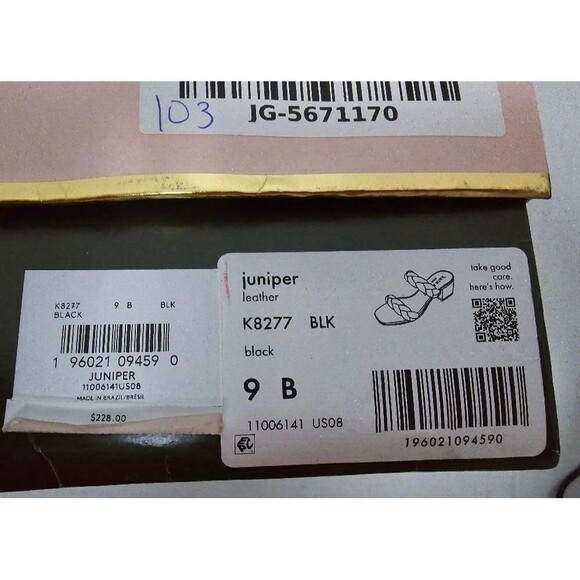 Kate Spade Womens Juniper Double Braided Strap Leather Sandal Black Size… - Picture 15 of 15